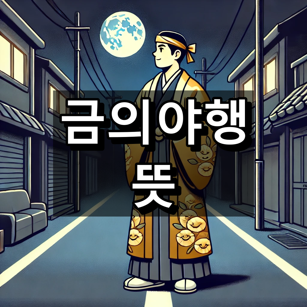 금의야행 뜻 알아보기