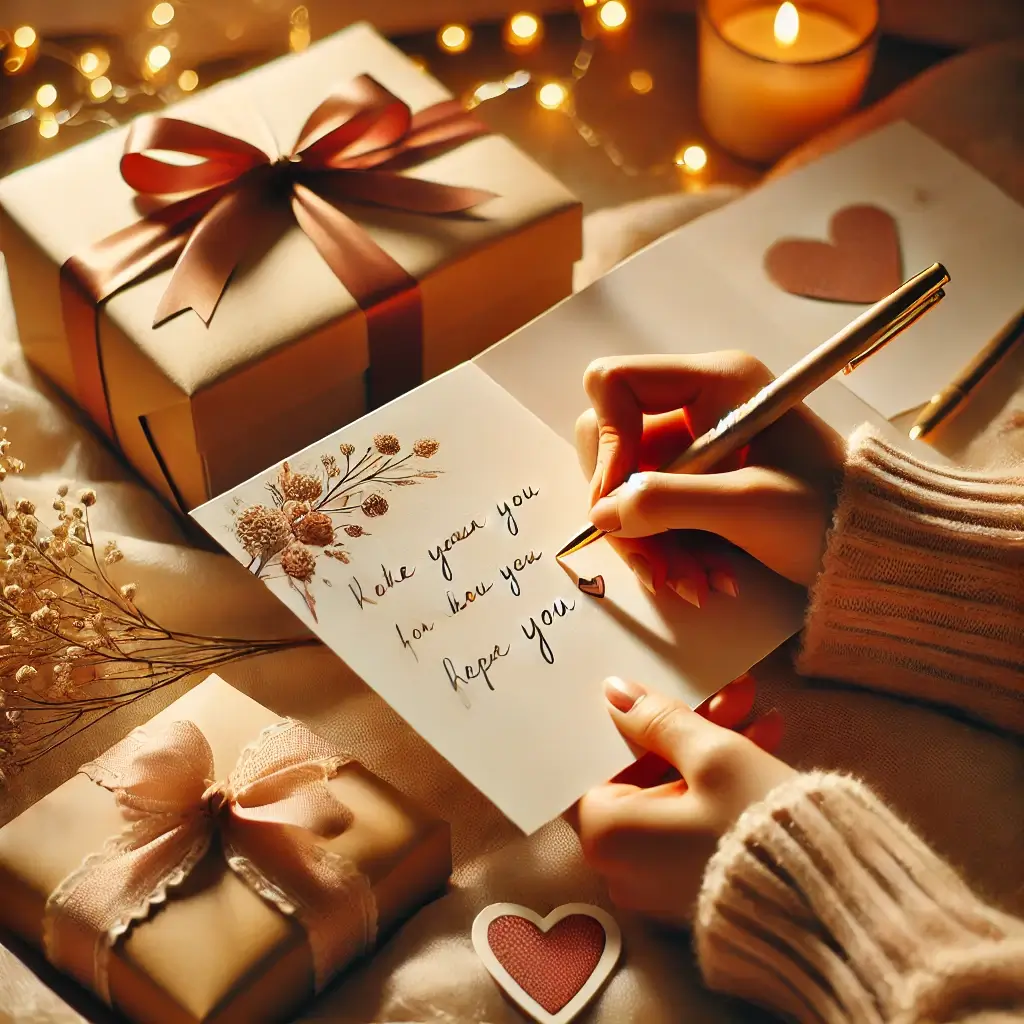 손편지를 담은 선물