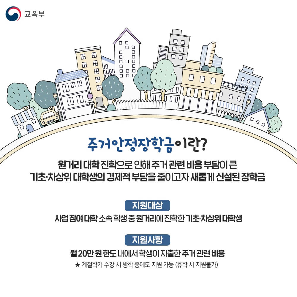 2025년 한국장학재단 주거안정장학금