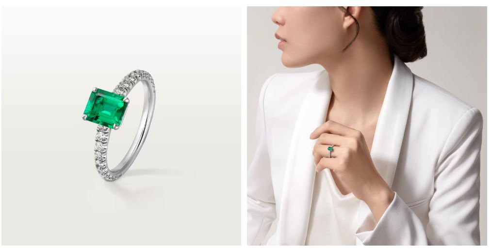 까르띠에 에메랄드 솔리테어 1895