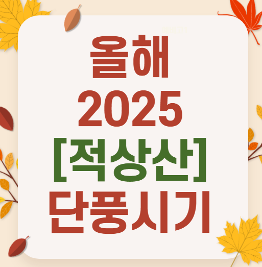 케이블카 타고 즐기는 단풍 명소 추천｜무주 적상산 단풍 진짜 예쁜 날은?