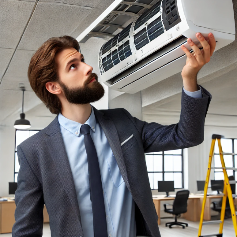 시스템 천장형 에어컨 청소 방법2