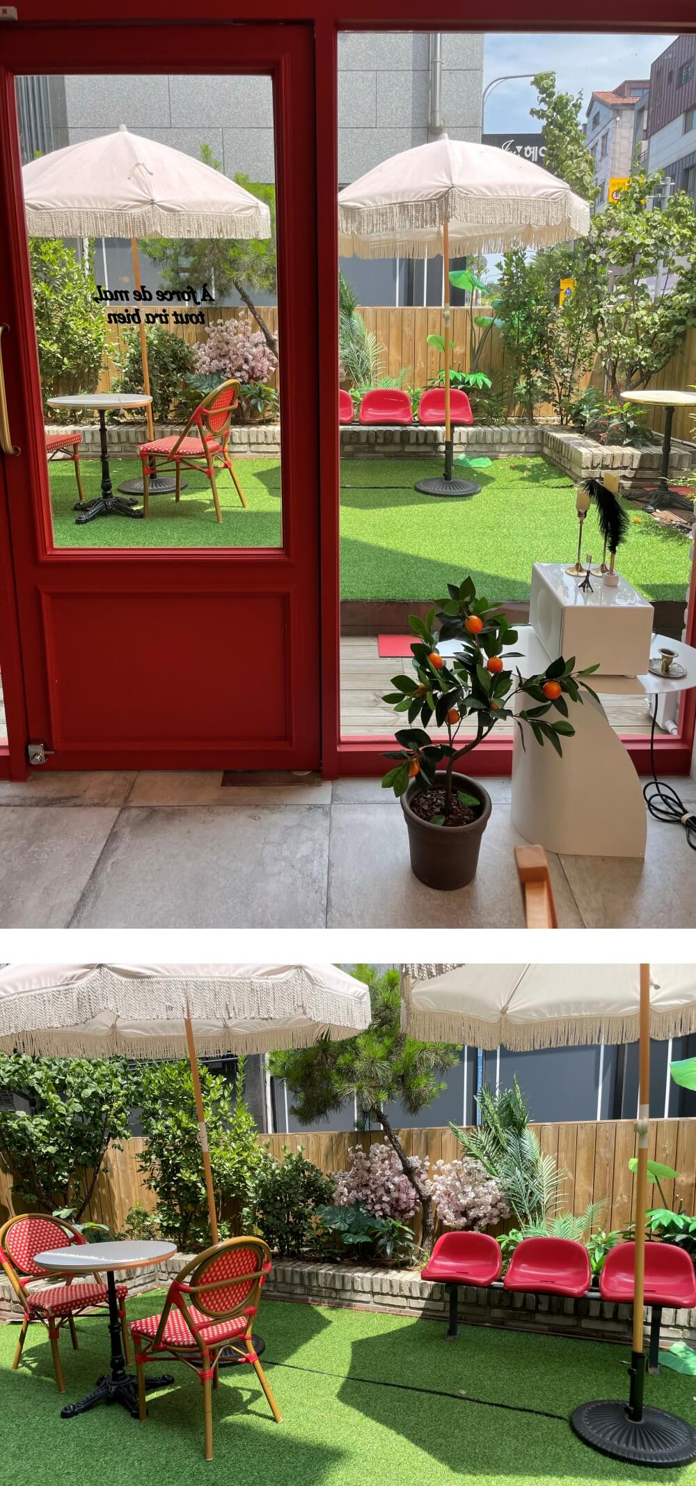 카페-아레-테라스석