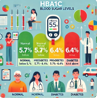  HbA1c 혈당 수치 인포그래픽