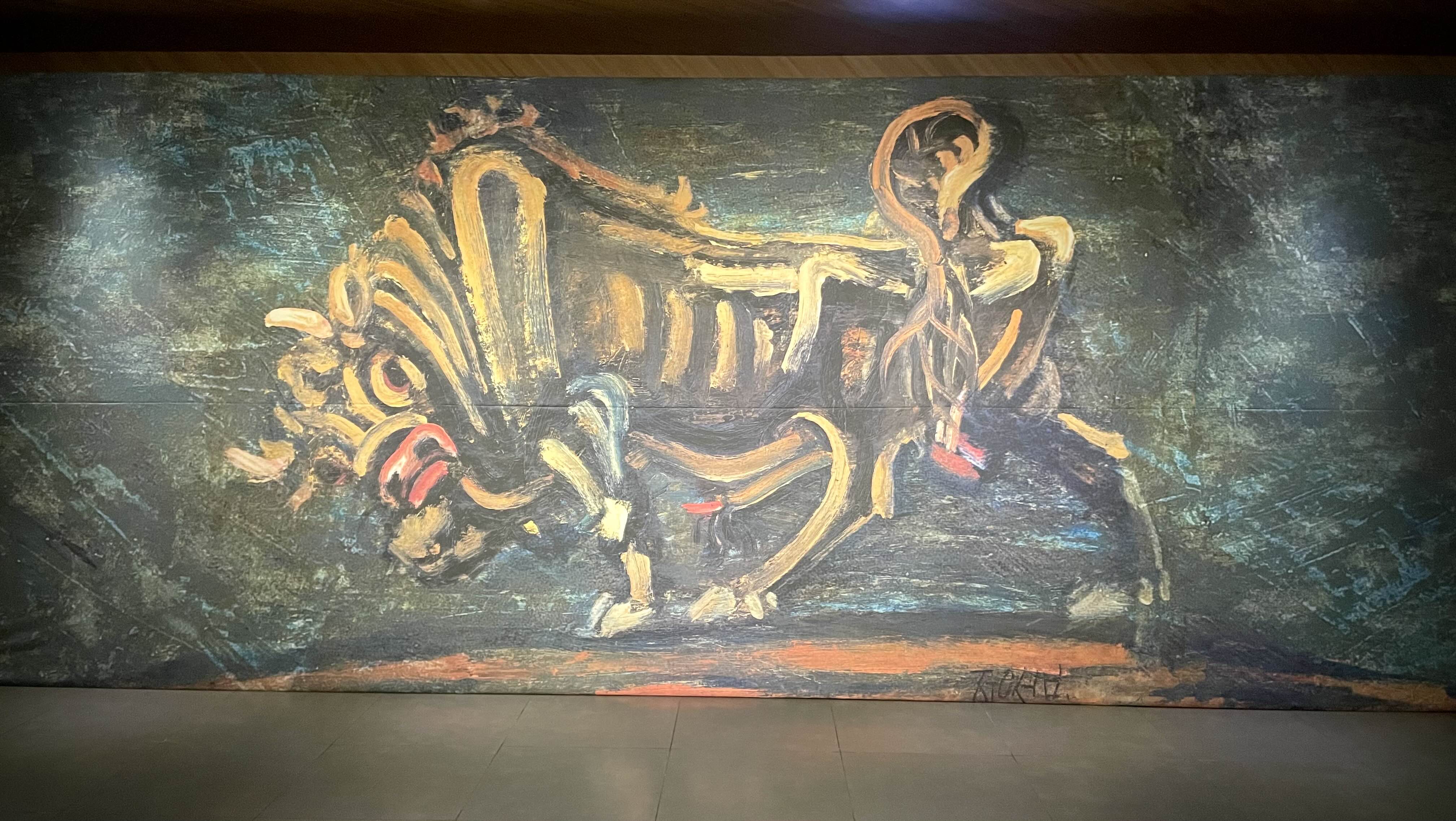 이중섭 - 황소 (1953년경,종이에 에나멜과 유채)