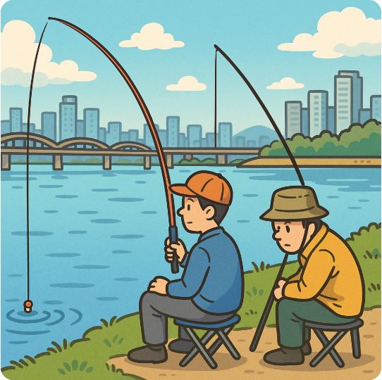 한강 흘림낚시 vs 처박기 낚시