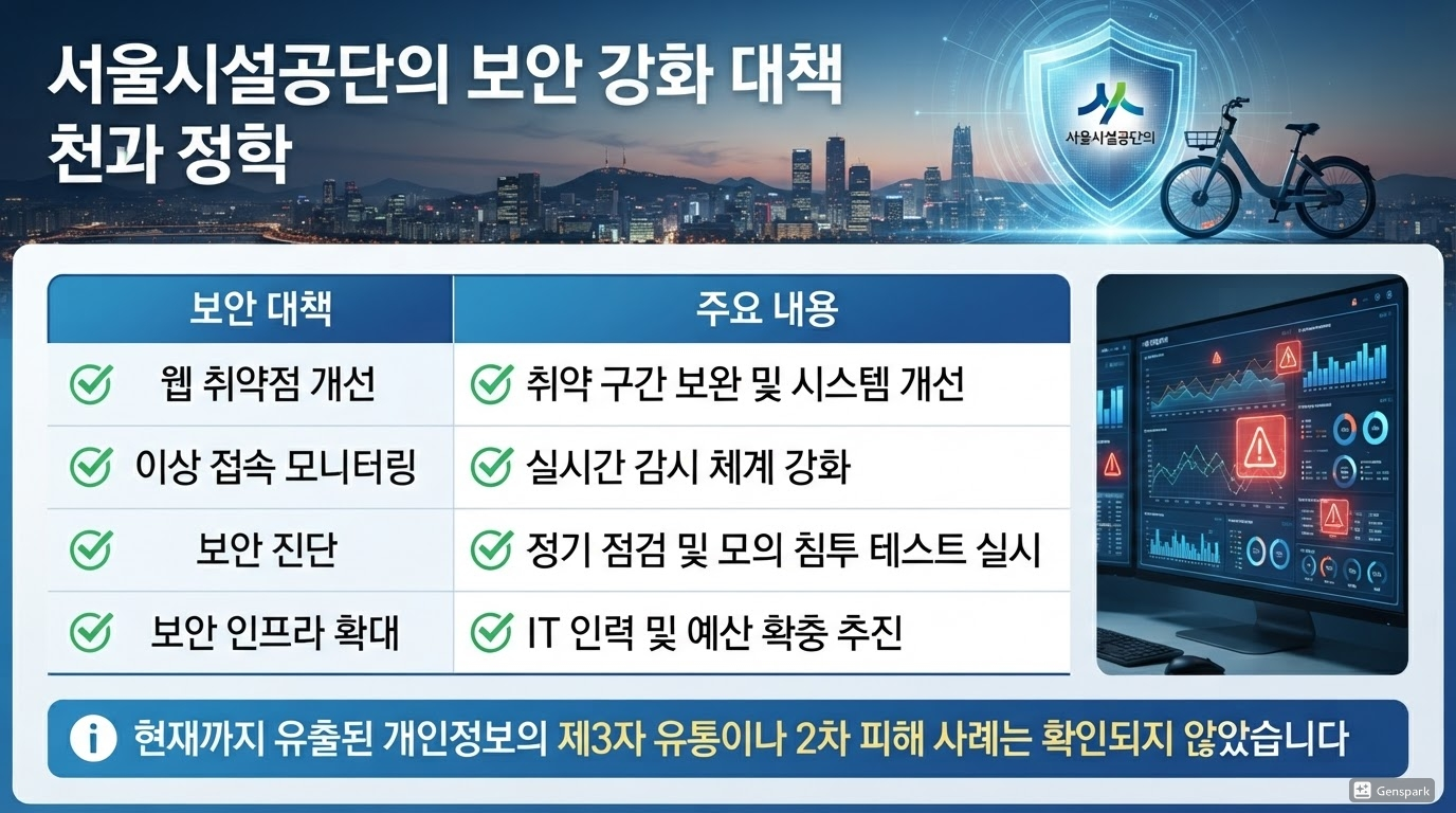 서울시설공단의 보안 강화 대책