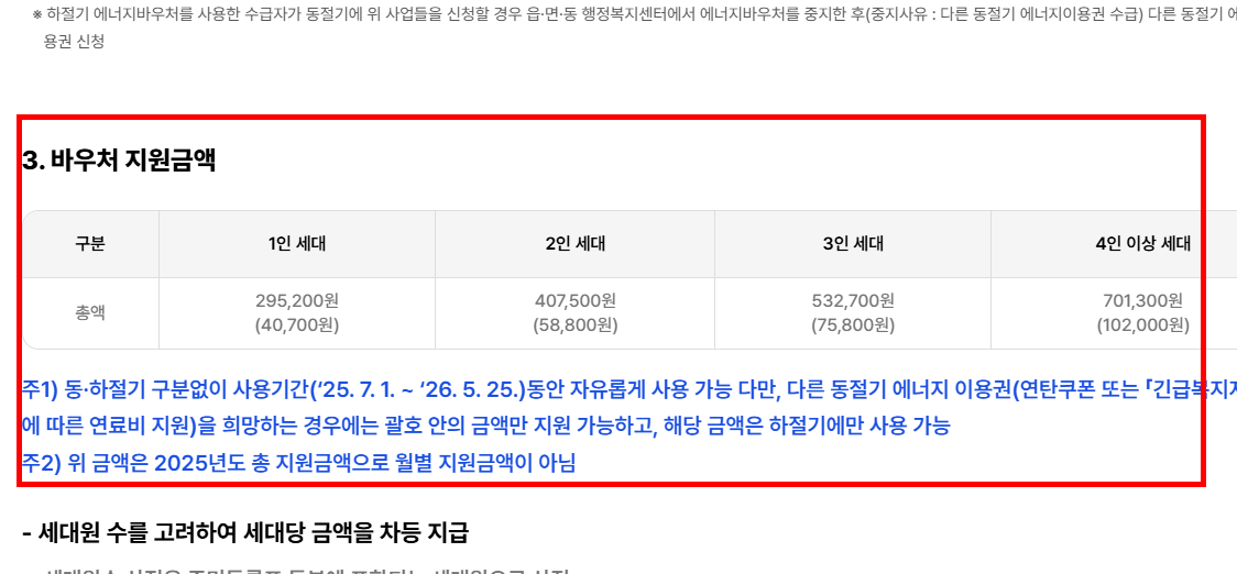 에너지 바우처 신청자격 조회 방법