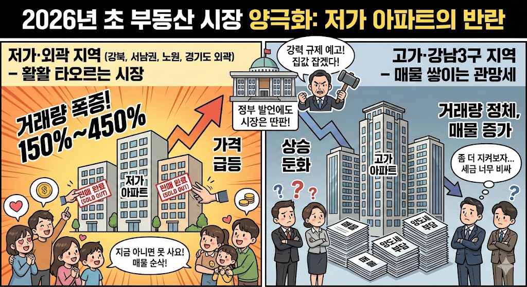 정부의 강한 규제의지와 부동산 시장의 반응