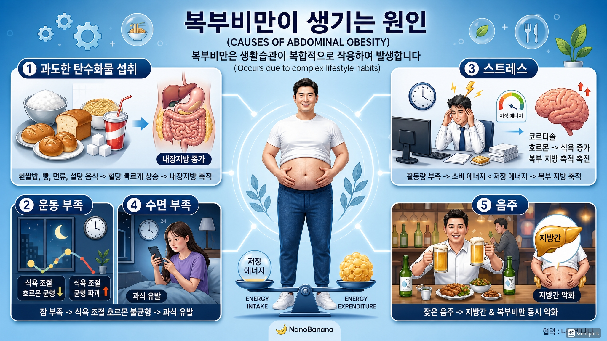 복부비만이 생기는 이유