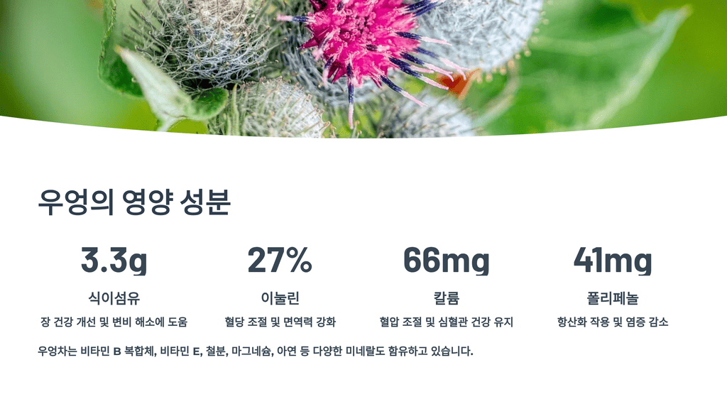 우엉의 영양 성분