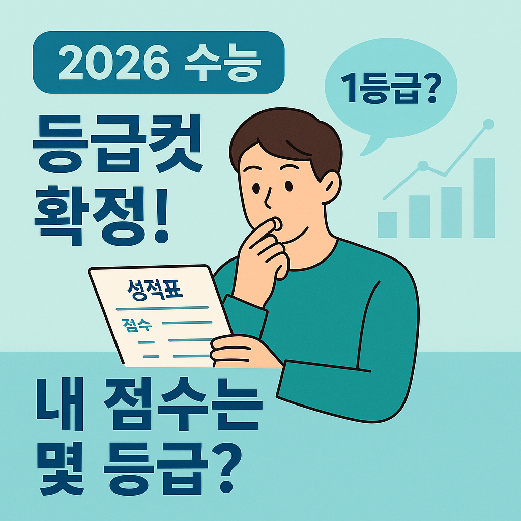 2026 수능 확정 등급컷 총정리! 탐구 과목별 1등급 컷은 몇 점 입시 준비 전략