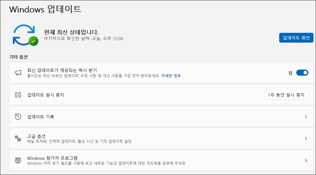 윈도우11-업데이트