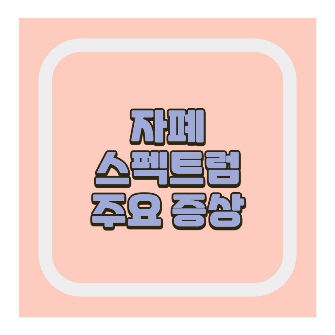 자폐스펙트럼장애 주요증상