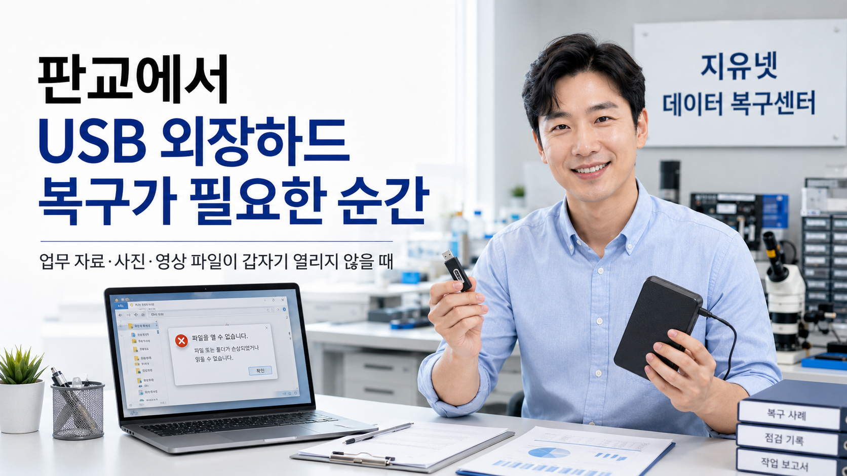 1. 판교에서 USB 외장하드 복구가 필요한 순간