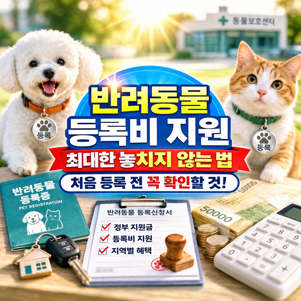 반려동물 등록비 지원 최대한 놓치지 않는 법｜처음 등록 전 꼭 확인할 것