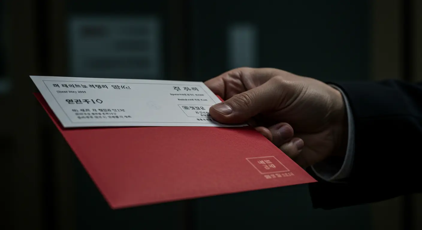 사업자 대출 용도 외 사용으로 은행으로부터 대출금 전액 상환 통지서를 받는 모습