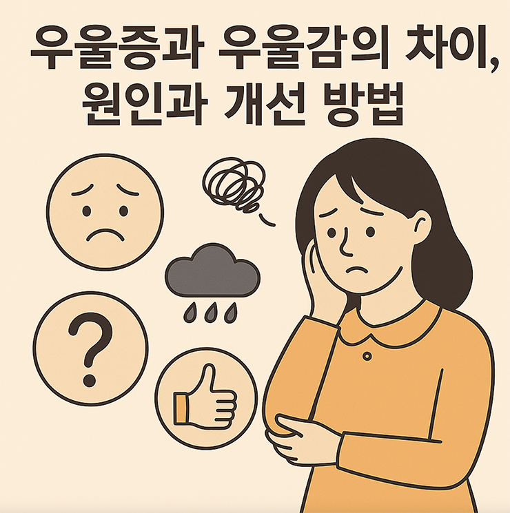 우울증과 우울감의 차이, 원인과 개선 방법