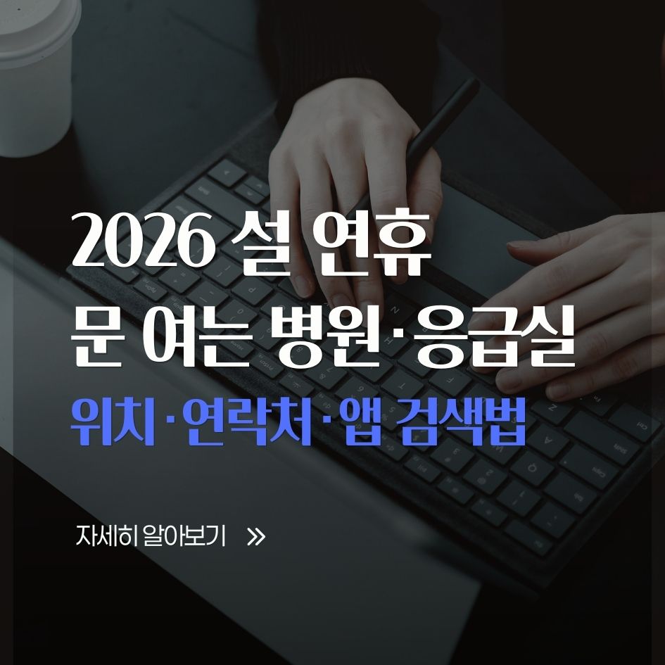 설 연휴 병원 및 응급실 찾는 법