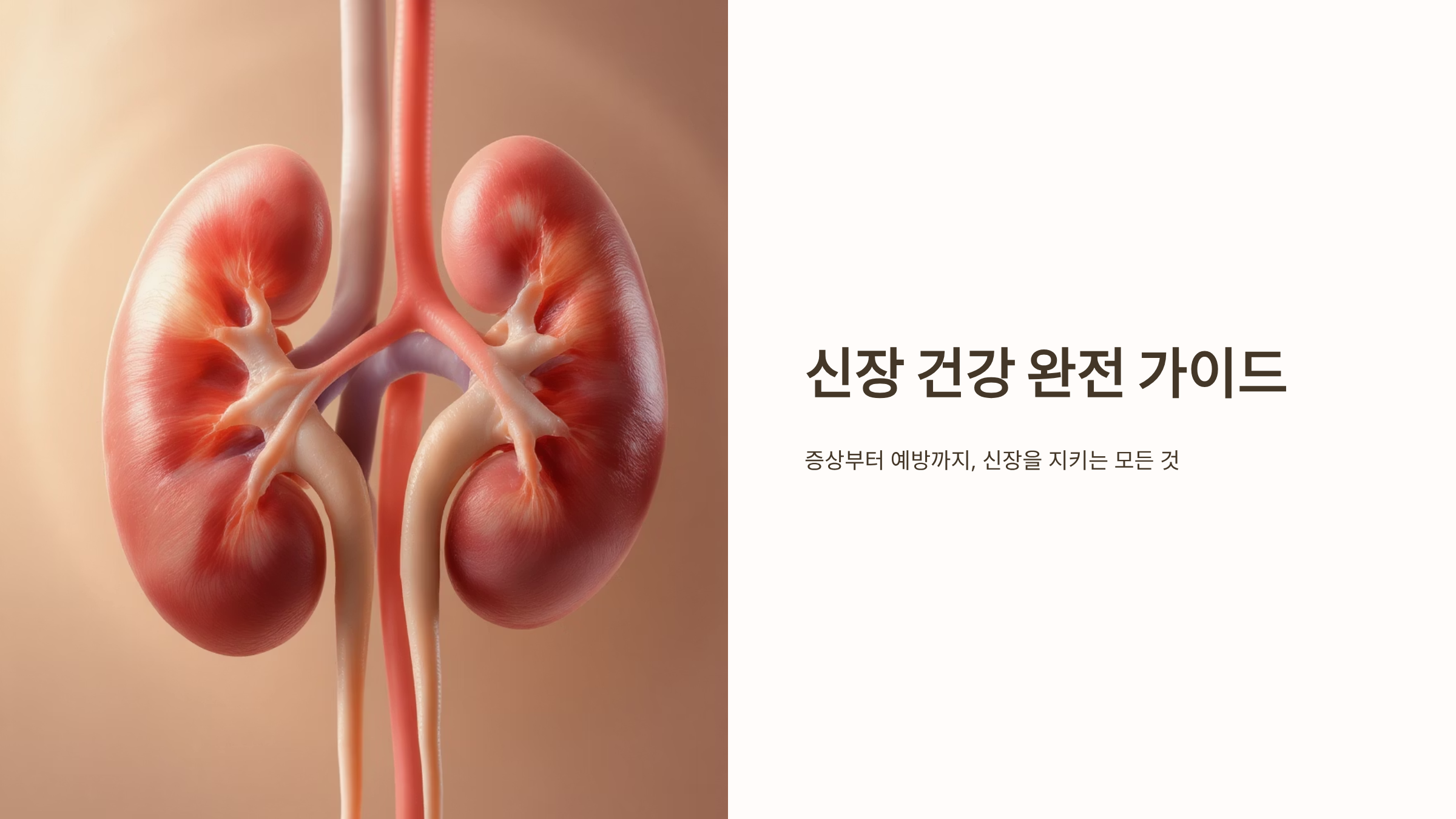신장 건강 악화시 나타나는 증상과 관리법