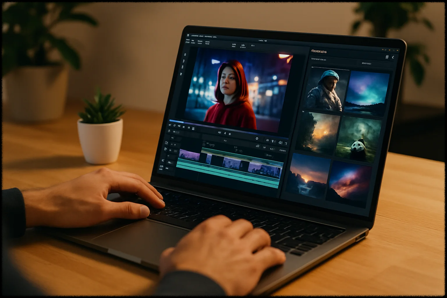 영상 편집 프로그램을 사용하는 작업자