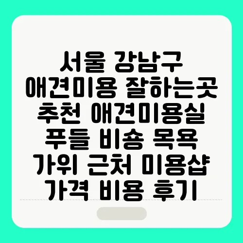 서울 강남구 애견미용 잘하는곳 추천 애견미용실 푸들 비숑 목욕 가위 근처 미용샵 가격 비용 후기