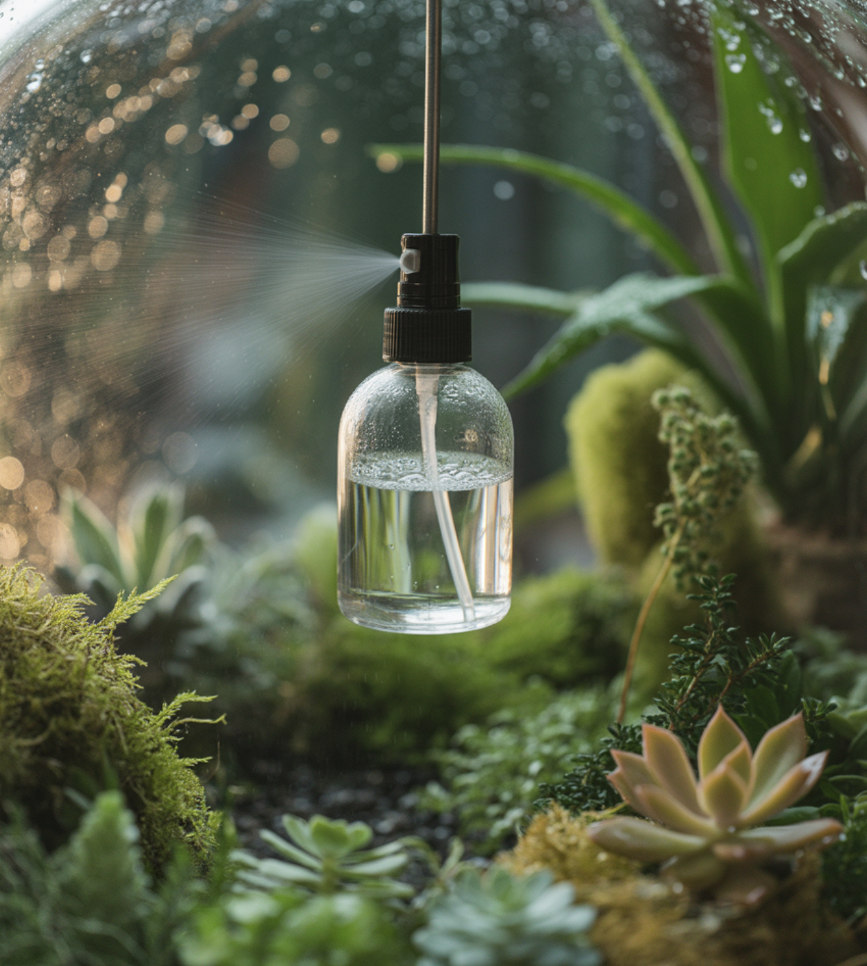 '분무' 한 번, 습도와 물 공급을 동시에!