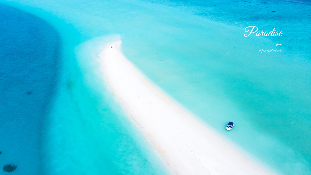 07 몰디브 바다 C - Paradise 바다배경화면