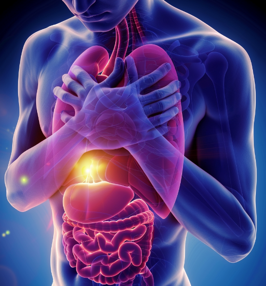 왼쪽 오른쪽 갈비뼈 아래 안쪽 가슴 통증