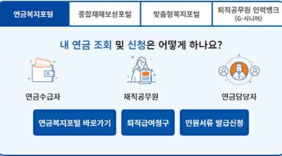 공무원연금공단 포털 이미지