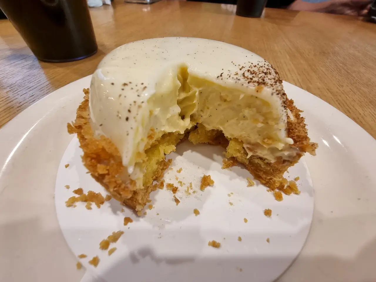 바닐라 타르트 단면