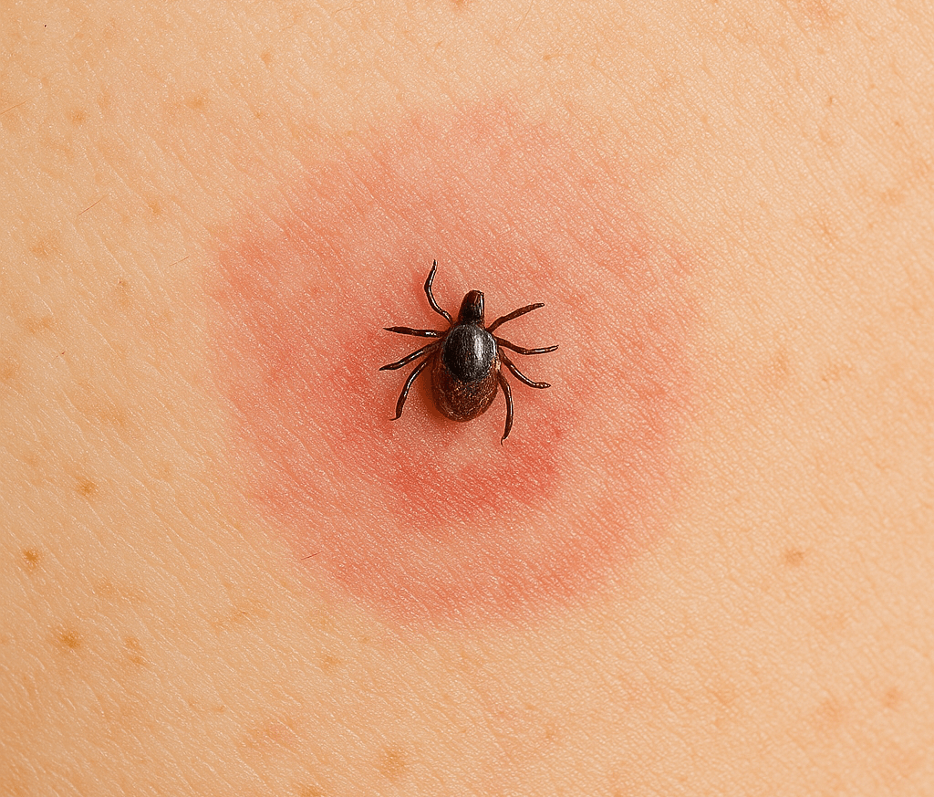 진드기 자국 붉은 점