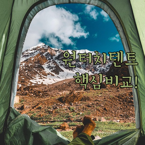 로티캠프 패스트캠프 원터치 텐트 비교..
