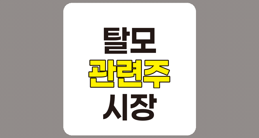 탈모 관련주 TOP 8, 기업 분석 및 시장 현황