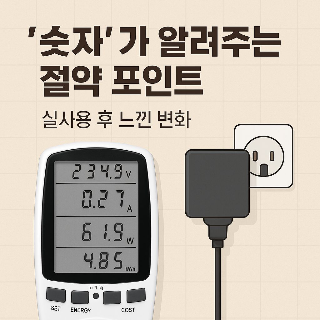 전력량 측정기 사용 후기 – 전기요금 절약의 첫걸음