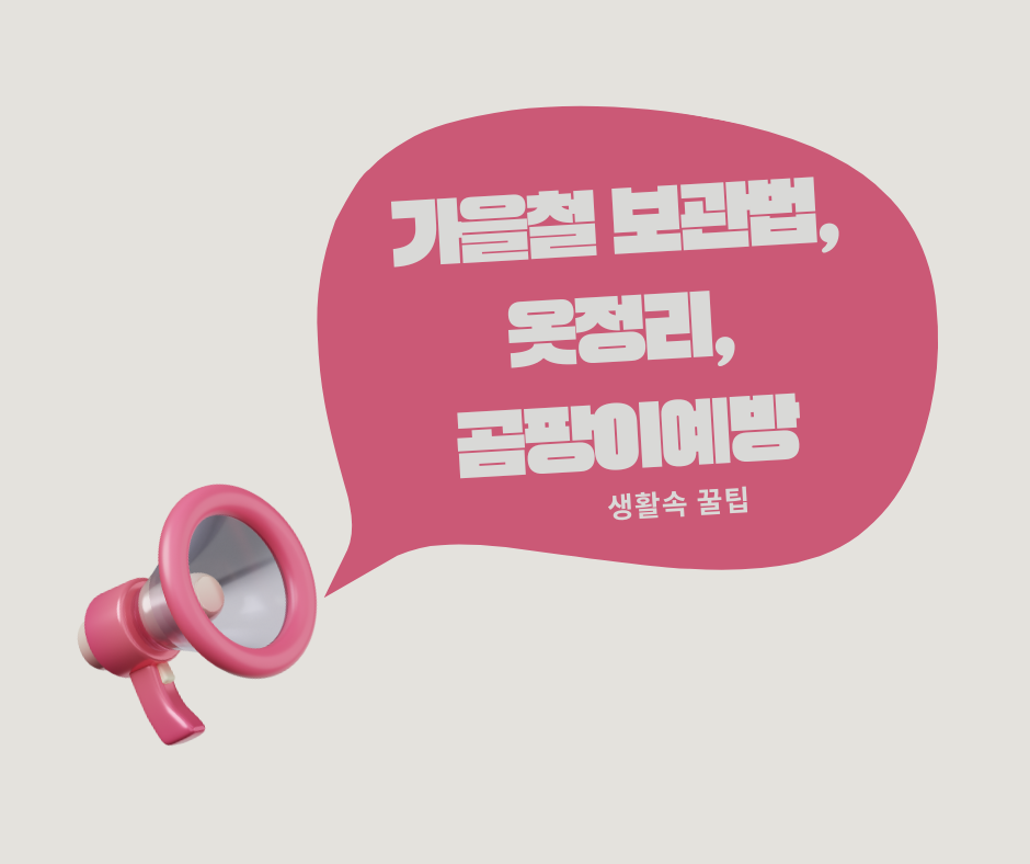 가을철 보관법, 옷정리, 곰팡이예방