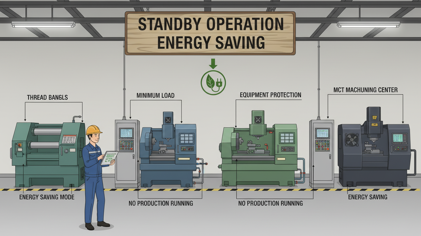 공작기계별 비가동 시 최저부하 운영 상세 방법