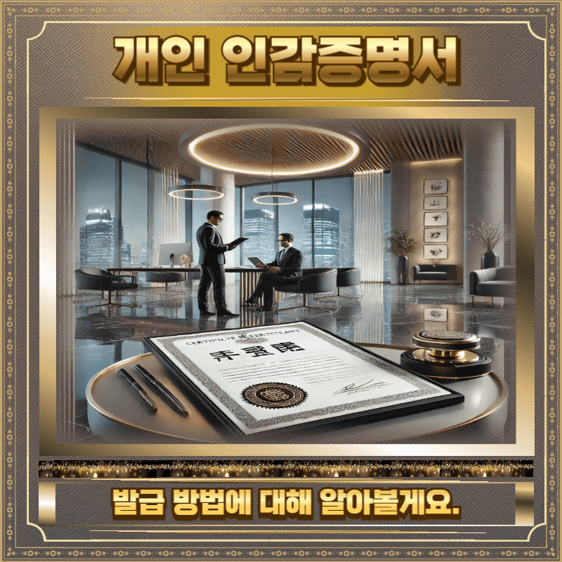 개인 인감증명서 발급