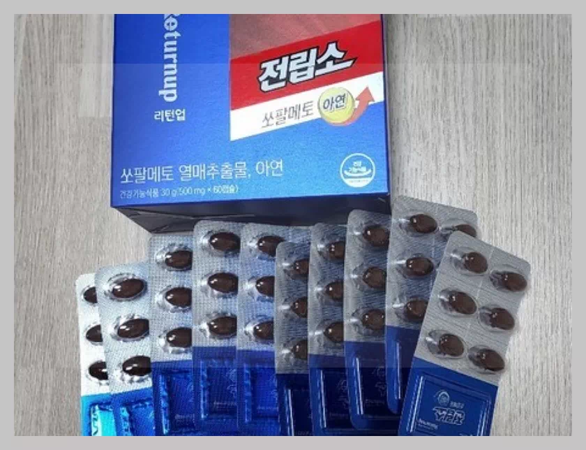 리턴업 전립소 쏘팔메토 아연, 60정