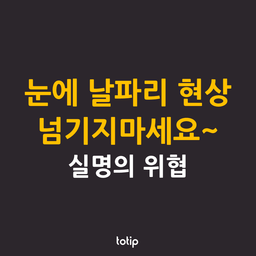 눈에 날파리현상, 그냥 넘기면 안 되는 이유