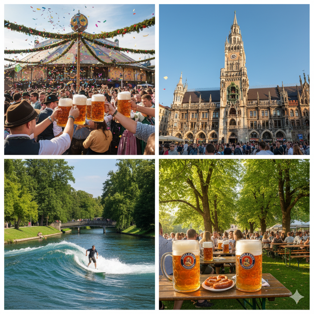 뮌헨 여행] 옥토버페스트&middot;신시청사&middot;잉글리시 가든, 맥주 향에 흠뻑 취한 하루