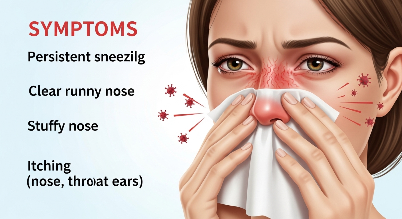 알레르겐에 노출되었을 때 발생하는 비염입니다.