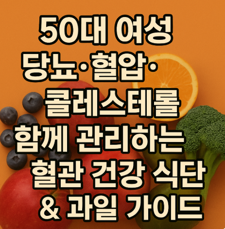 50대 당뇨 혈압 콜레스테롤 함께 관리하는 혈관 건강 식단 관련 사진
