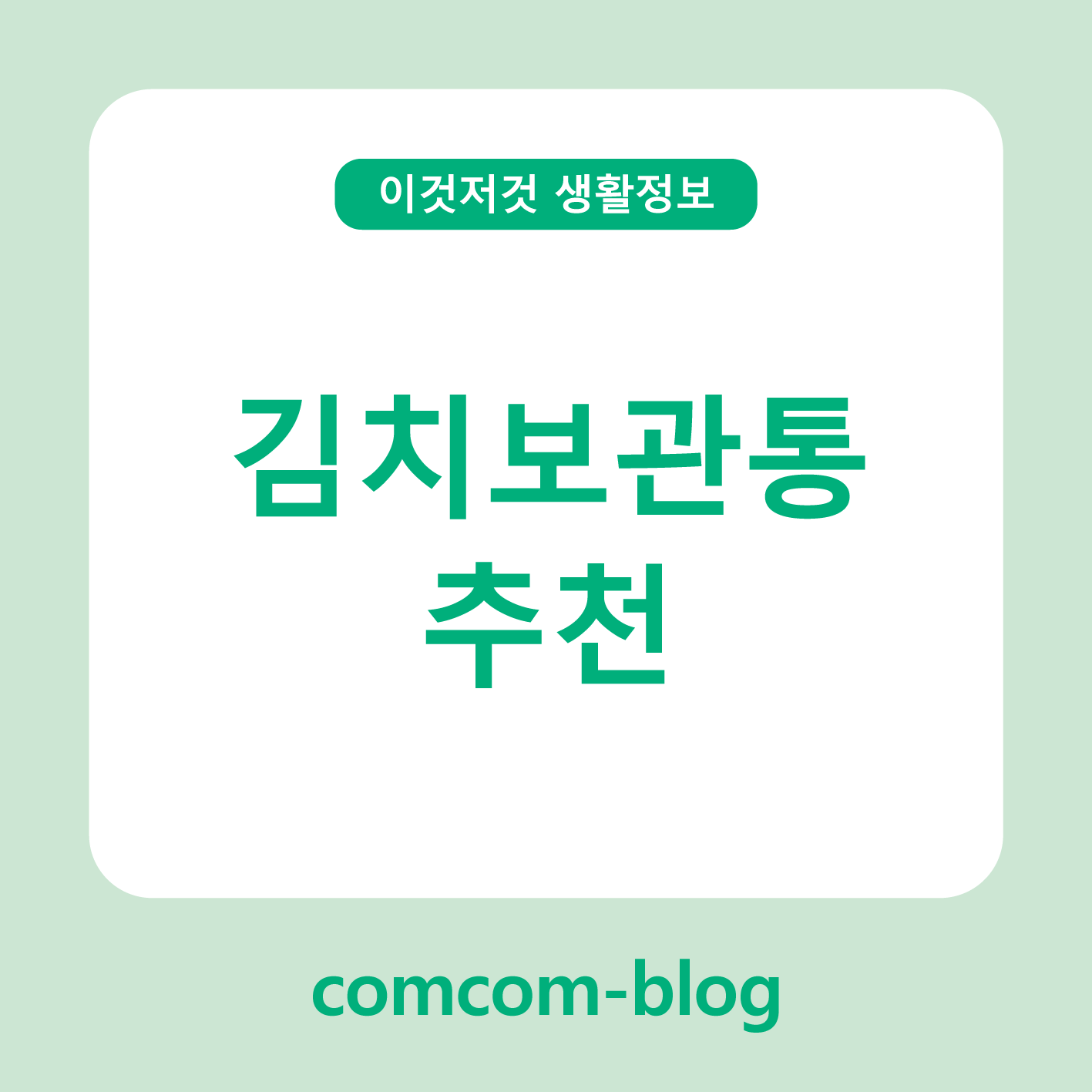 김장철 필수템! 신선함을 지키는 김치보관통 추천 🥬