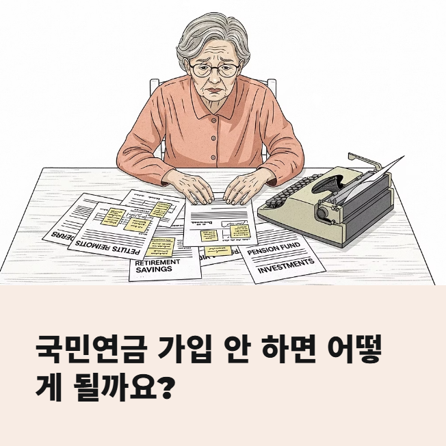 국민연금 가입 안하면