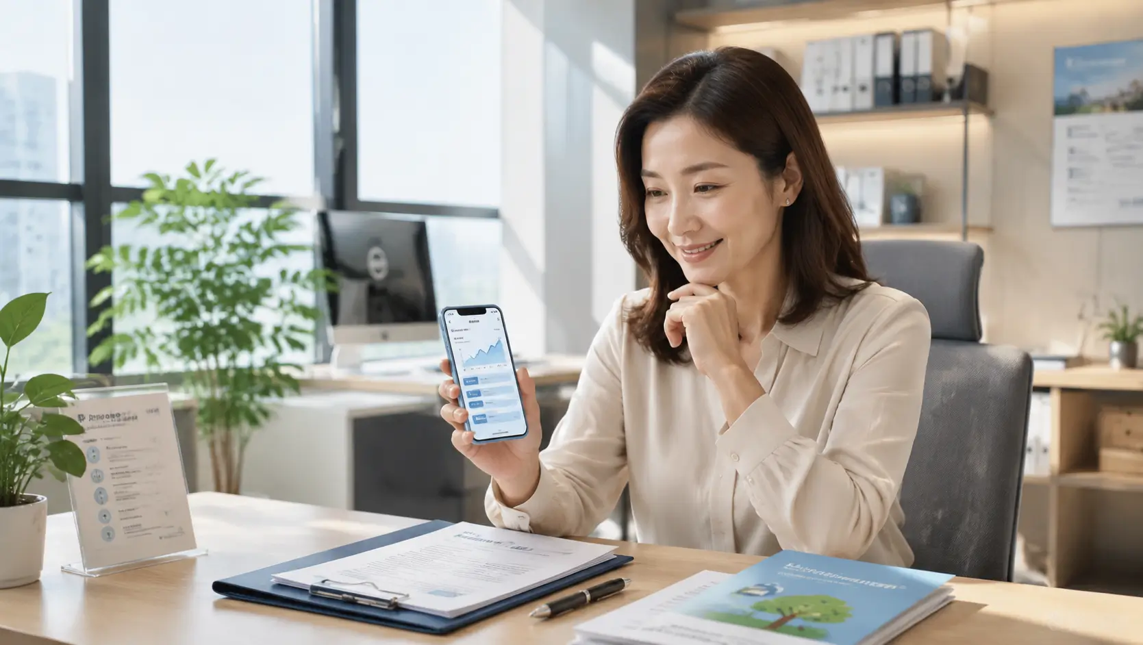 새희망 홀씨 비 대면 서류 간소화 혜택과 신한은행 우대 금리를 핀테크 플랫폼으로 안전하게 비교하는 모습