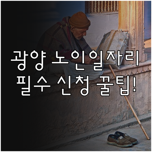 광양 노인일자리 유형별 특징과 시니어..