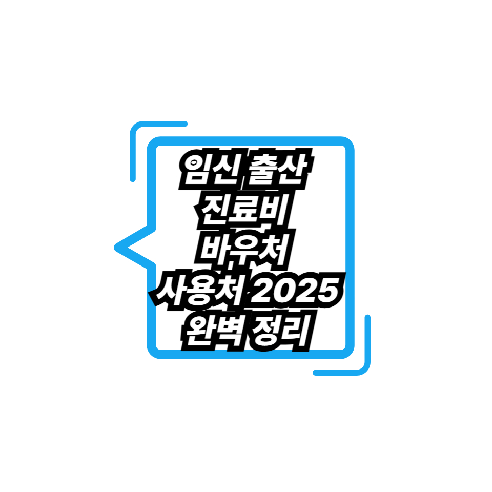 임신 출산 진료비 바우처 사용처 2025 완벽 정리