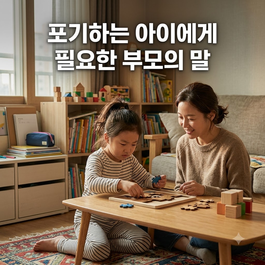 [자녀 교육] 아이가 조금만 어려워도 포기한다면, 부모가 먼저 바꿔볼 말