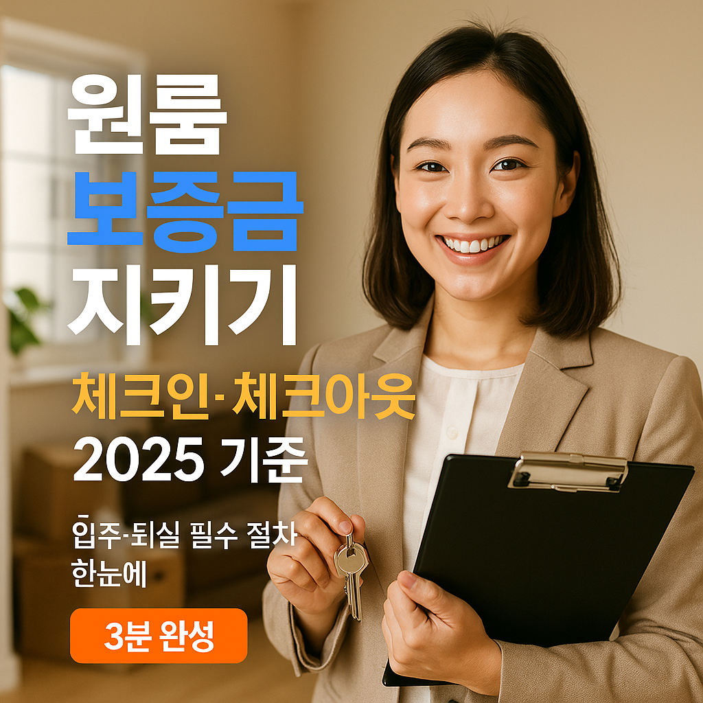 원룸 보증금 지키기 ｜ 체크인&middot;체크아웃 절차 2025 기준 체크리스트